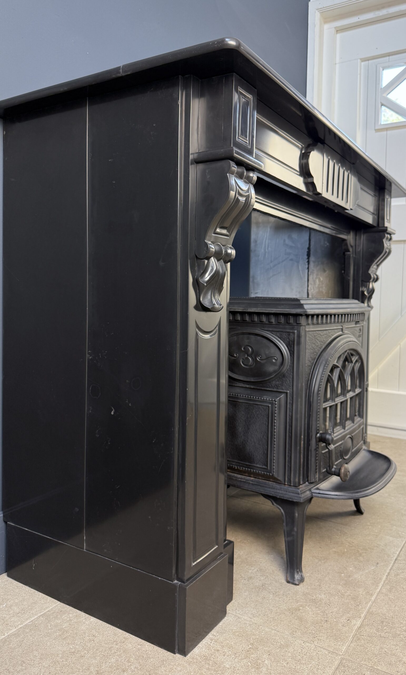 extra diepe antieke schouw omloop