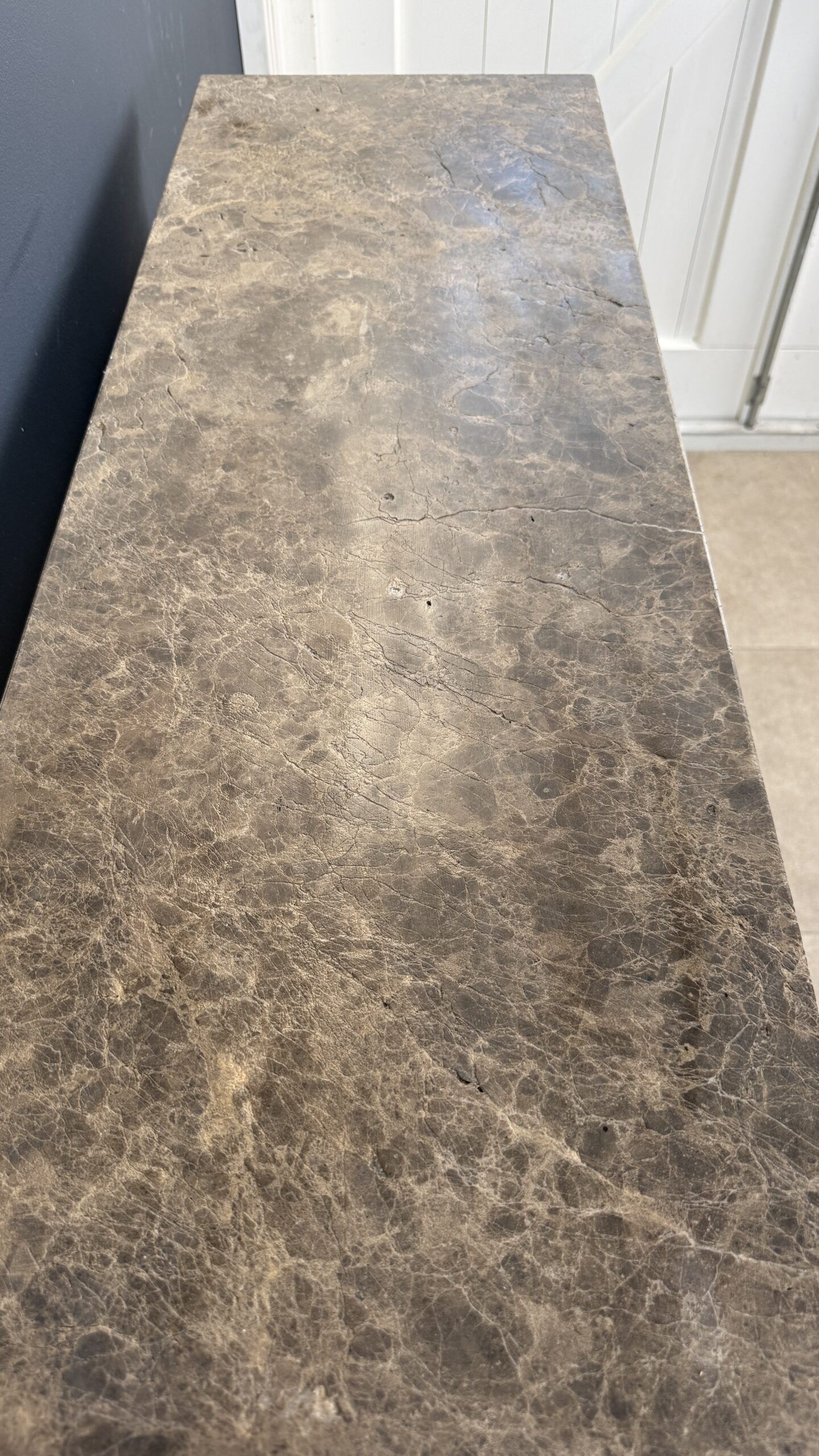 Antieke Franse Landelijke Schouw Kasteelstijl Lederlook Natuursteen