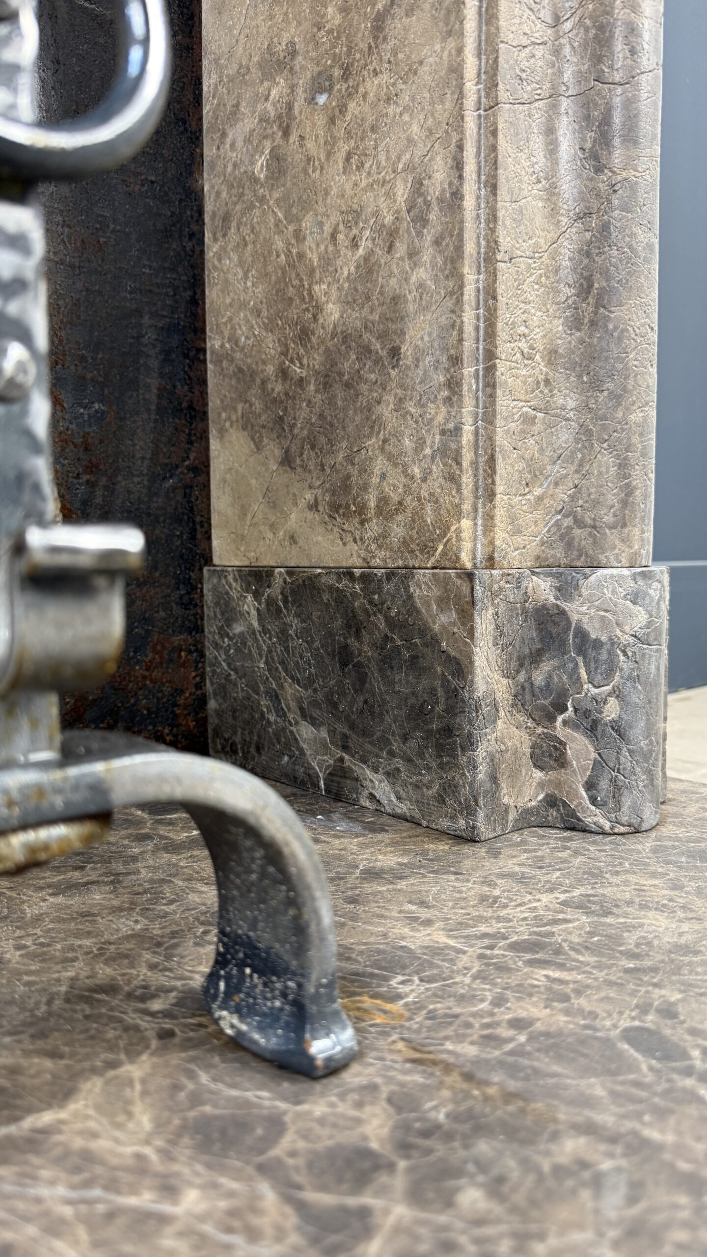 Antieke Franse Landelijke Schouw Kasteelstijl Lederlook Natuursteen