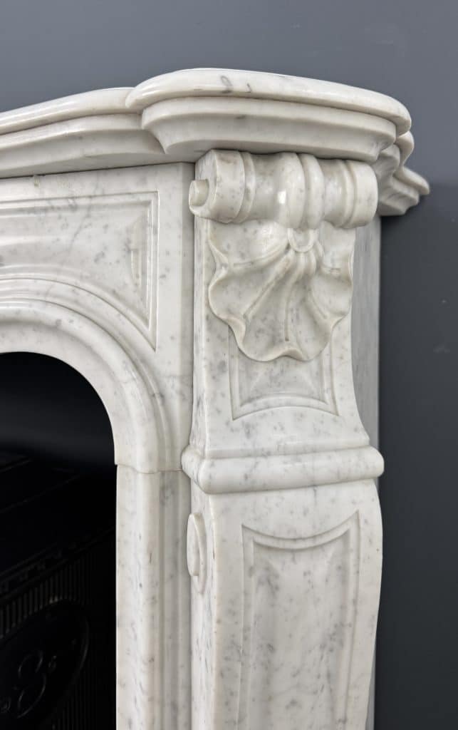 Carrara Marmeren Antieke Schouw in Franse Stijl