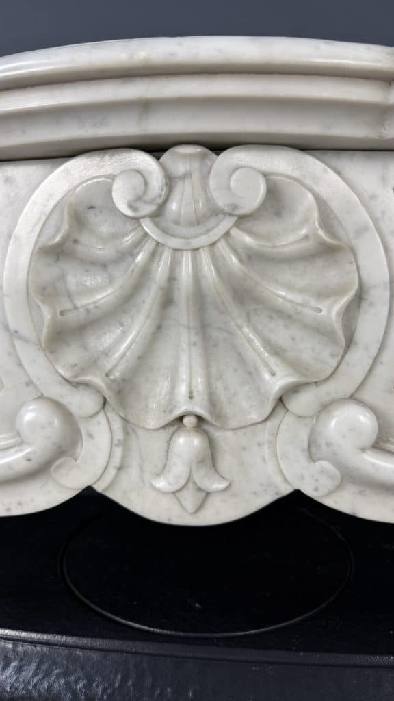 Carrara Marmeren Antieke Schouw in Franse Stijl