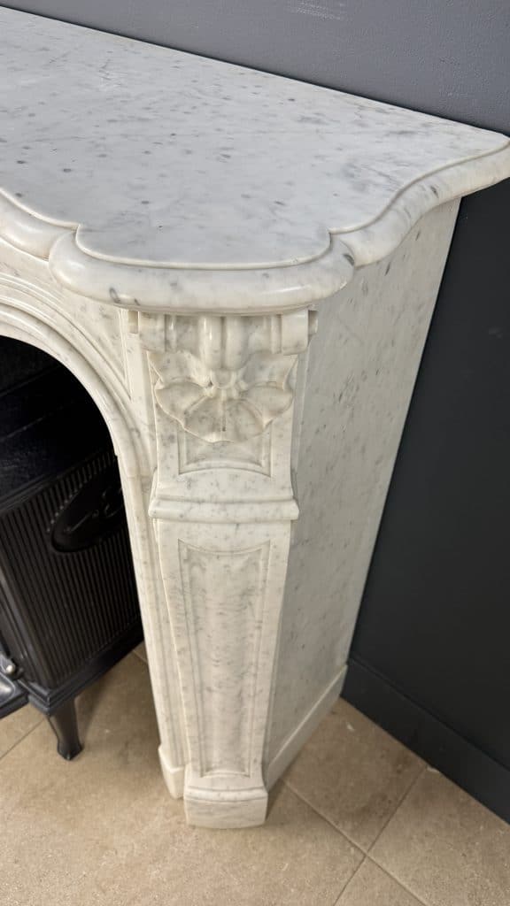 Carrara Marmeren Antieke Schouw in Franse Stijl