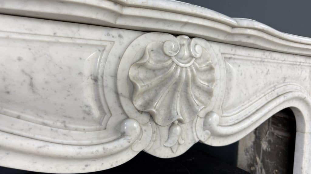Carrara Marmeren Antieke Schouw in Franse Stijl